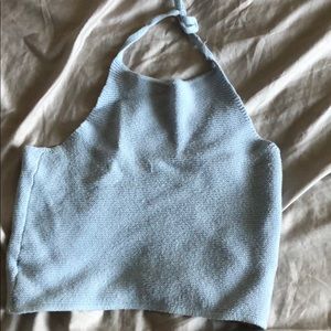 Light baby blue brandy Melville crop top